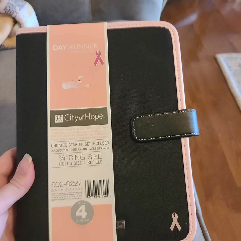 Day Runner Black and Pink Planner Organizer